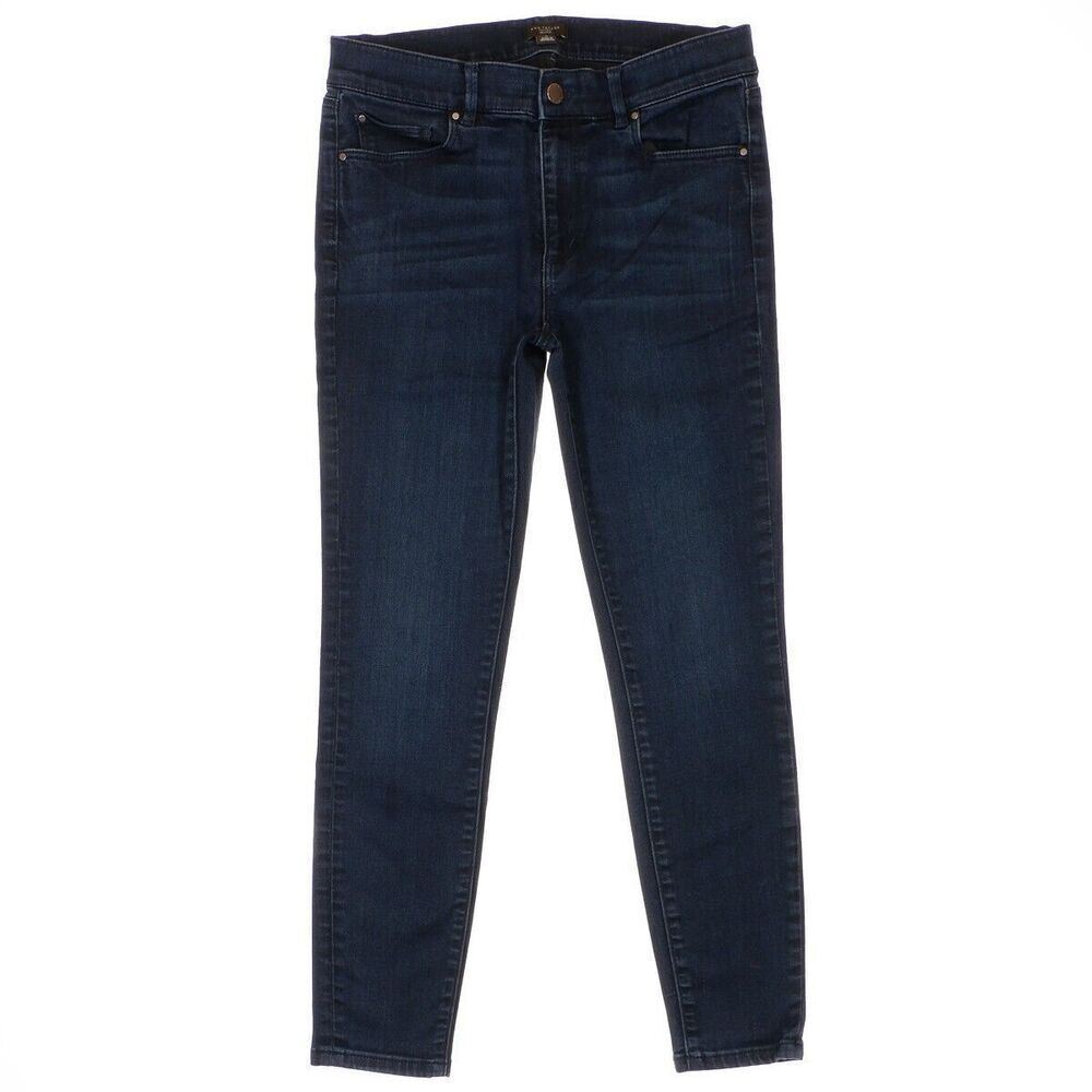 Ann Taylor Factory Jeans Womens Size 8P Dark Blue Skinny Crop Measures 28 x 24.5